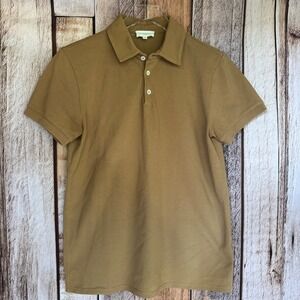 Octobre Éditions Polo Shirt Camel Brown Organic‎ Cotton French Minimalist Size S
